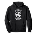 Illinois Soccer Distressed 90S Hoodie - Custom Art Print Unisex - T-Shirt, Sweatshirt, Hoodie