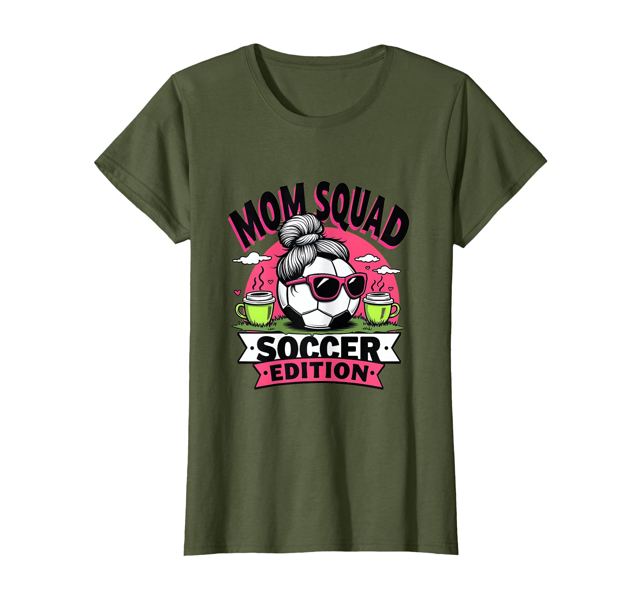 Mom Squad Soccer Team Spirit T-Shirt - Fun Novelty Design for Adults - T-Shirt, Sweatshirt, Hoodie