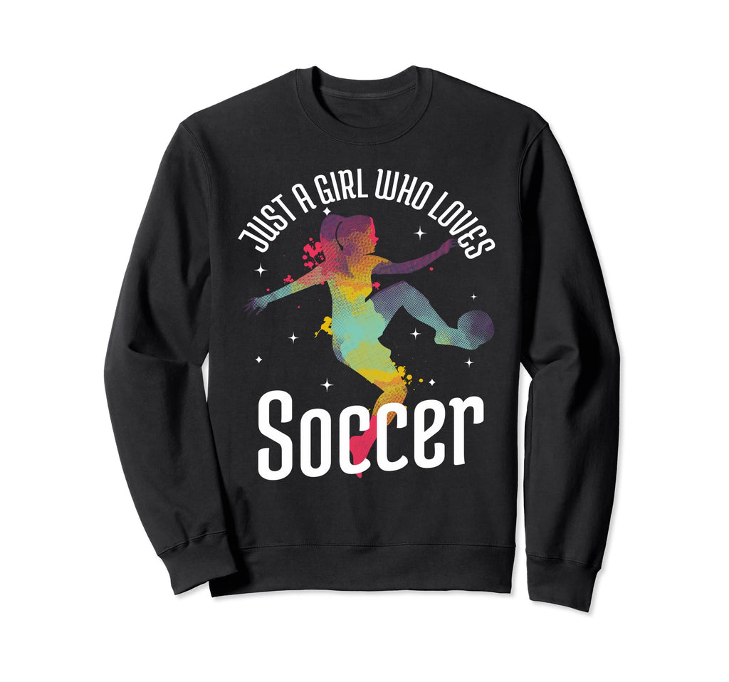 Just Who Loves Soccer Football Gift Sweatshirt - Minimalist Print Unisex - T-Shirt, Sweatshirt, Hoodie