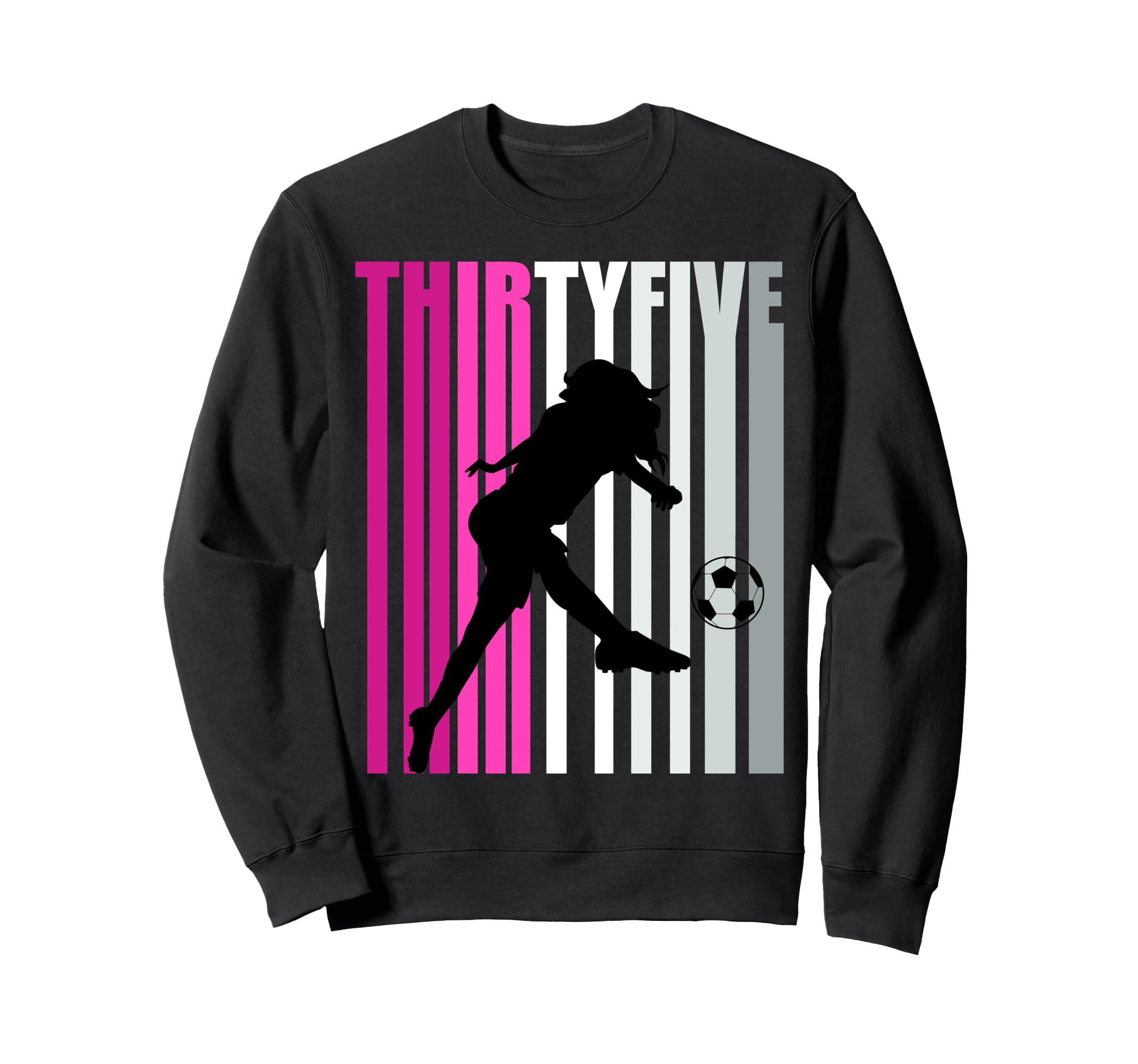 Womens 35Th Soccer Birthday Loves To Sweatshirt - Minimalist Print Unisex - T-Shirt, Sweatshirt, Hoodie