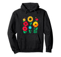Flowers Pattern Foral Hoodie - Novelty Apparel Men Women - T-Shirt, Sweatshirt, Hoodie