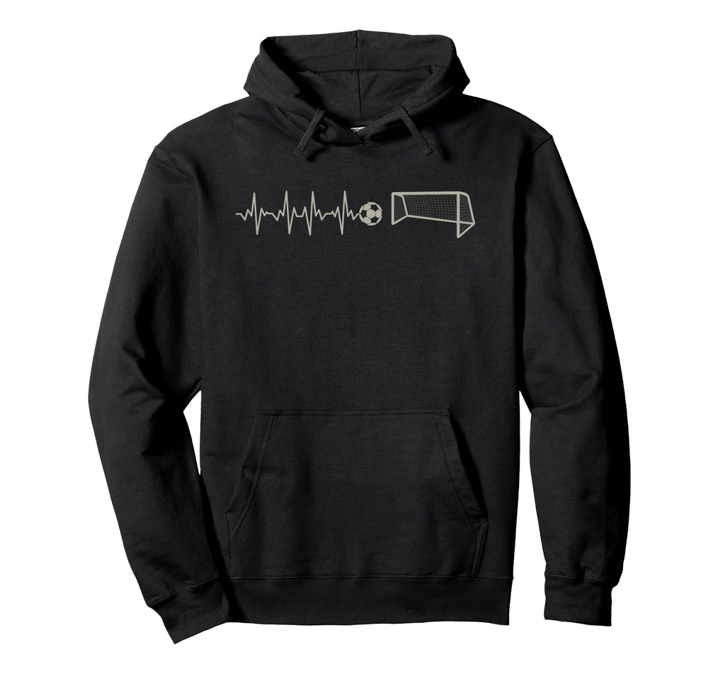 Funny Soccer Heartbeat Ecg Football Hoodie - Aesthetic Graphic for Adults - T-Shirt, Sweatshirt, Hoodie