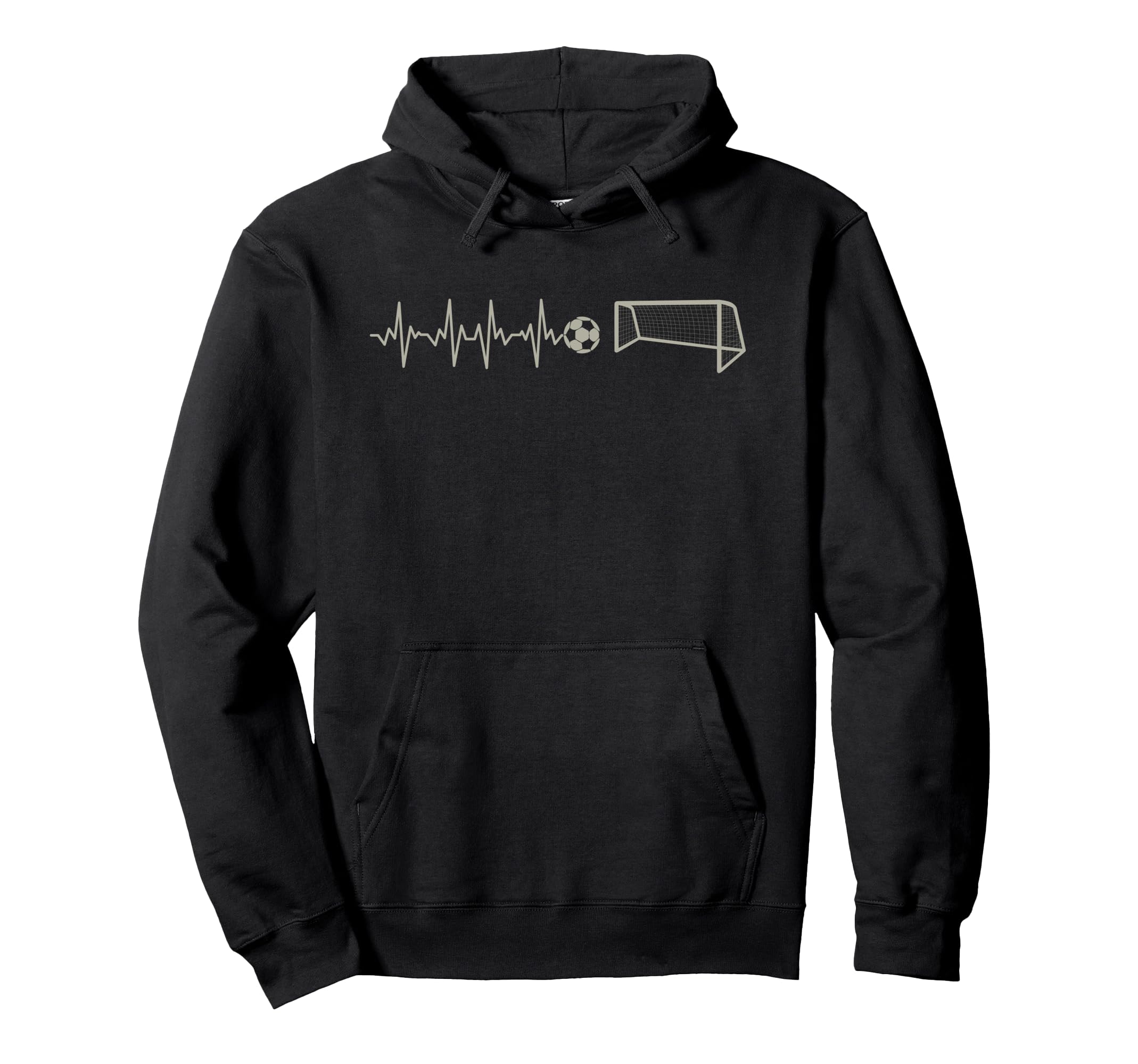 Funny Soccer Heartbeat Ecg Football Hoodie - Aesthetic Graphic for Adults - T-Shirt, Sweatshirt, Hoodie