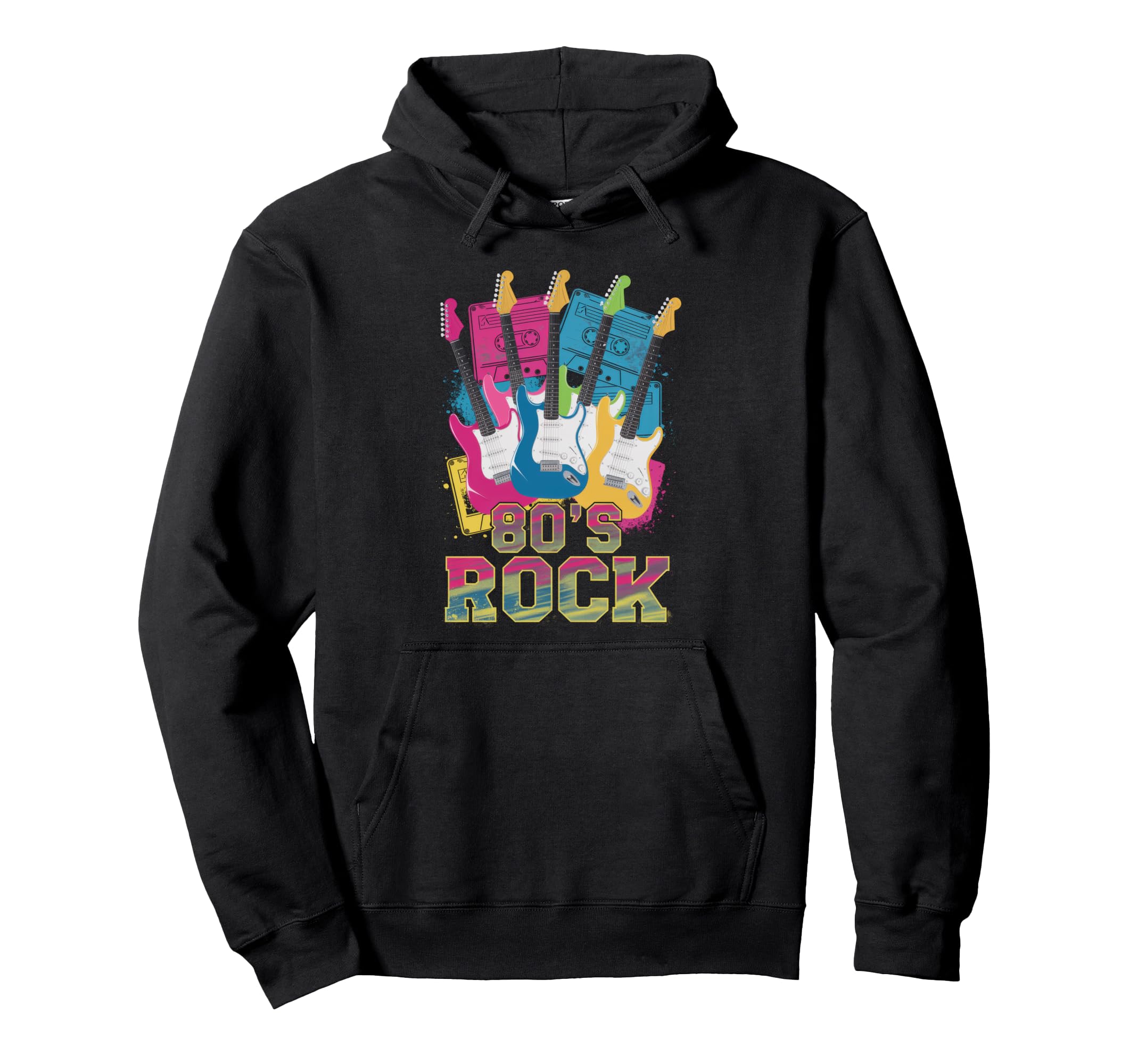 80S Rock 80S Party Rock Band Guitar Hoodie - Unique Graphic Unisex - T-Shirt, Sweatshirt, Hoodie