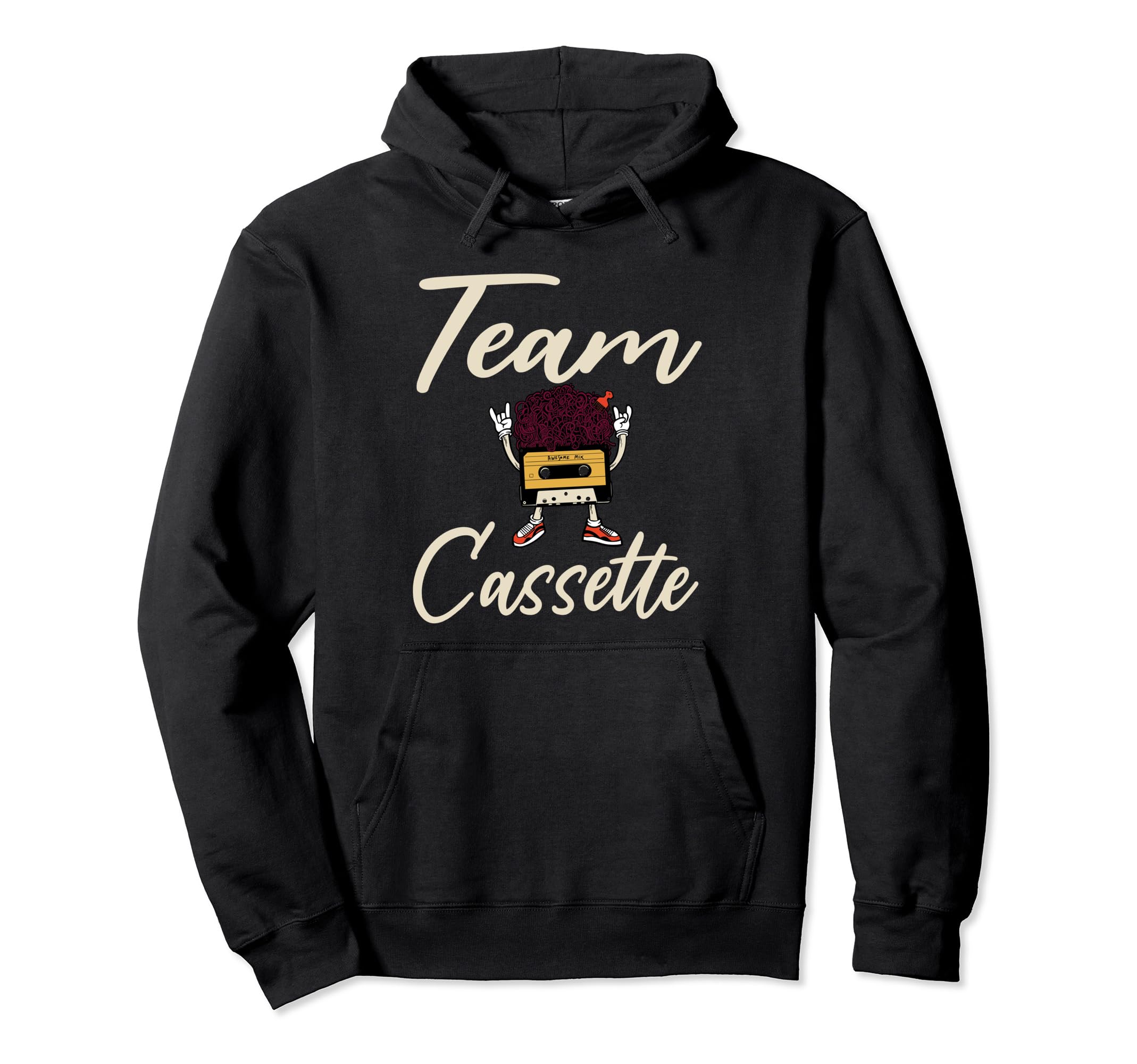 Funny Team Cassette Cartoon Music Hoodie - Casual Everyday Wear Unisex - T-Shirt, Sweatshirt, Hoodie