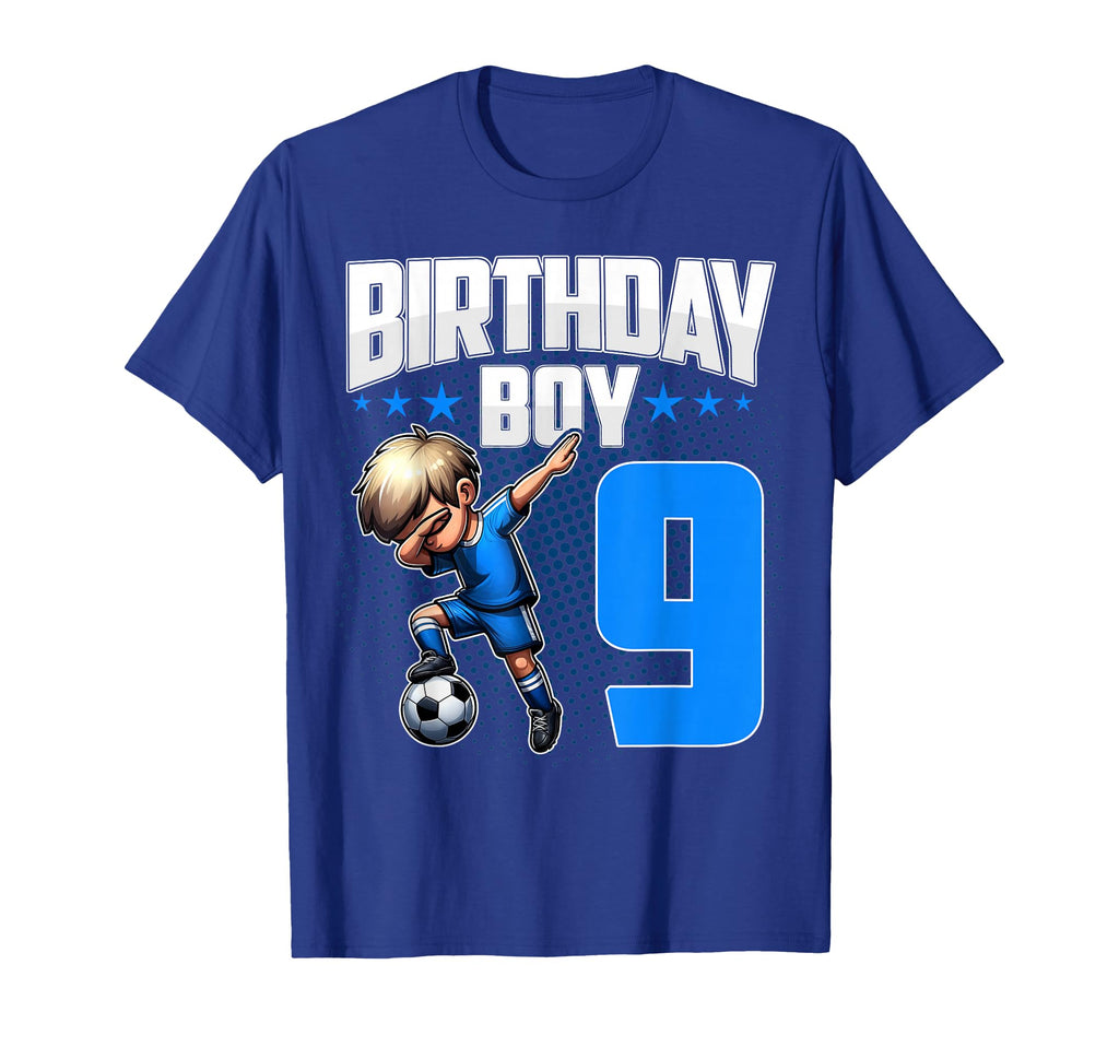 9Th Birthday Soccer Dabbing 9 Years Old T-Shirt - Graphic Print Unisex - T-Shirt, Sweatshirt, Hoodie