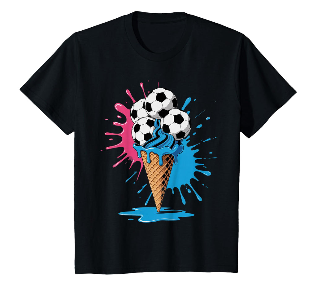 Ice Cream Soccer Ball Drip Game Soccer T-Shirt - Novelty Apparel Men Women - T-Shirt, Sweatshirt, Hoodie