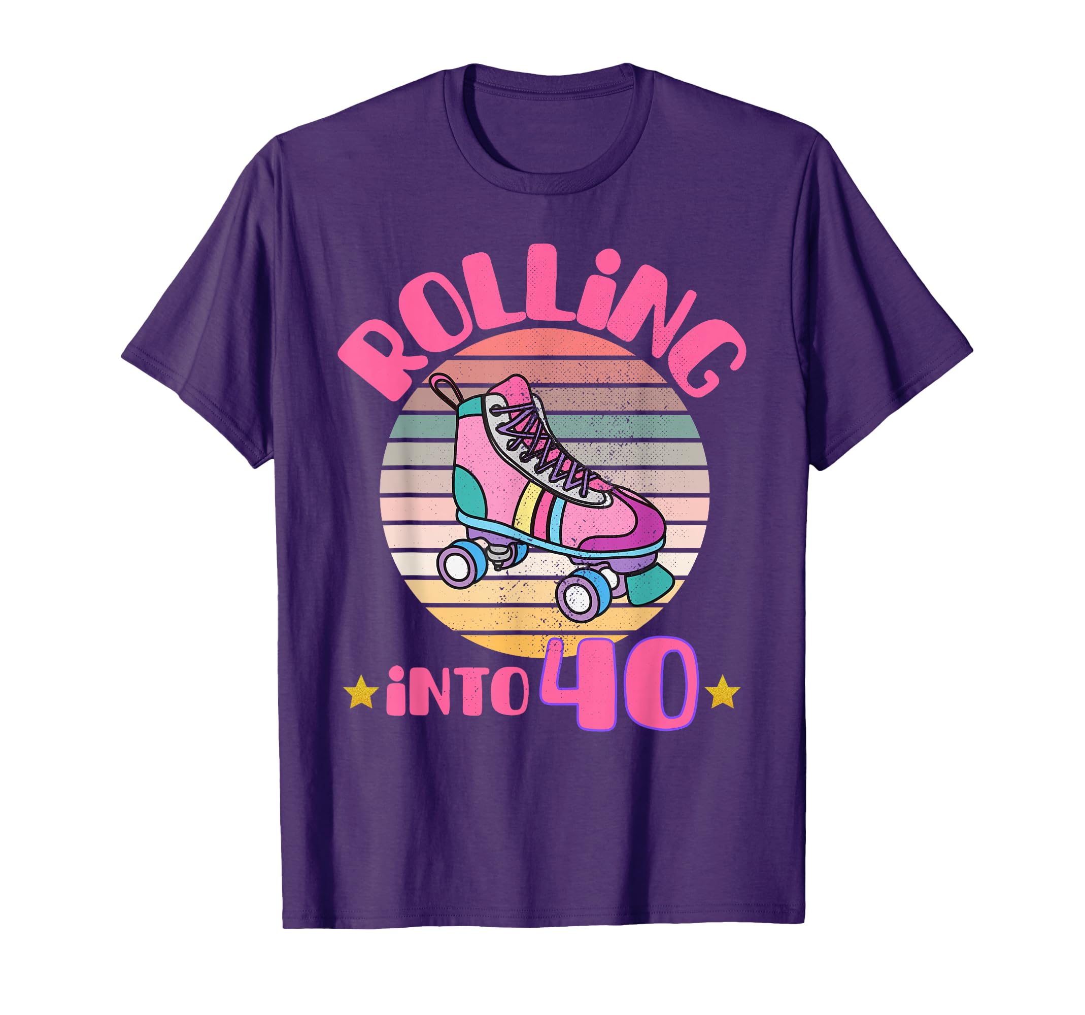Roller Skating 40 Year Old Birthday T-Shirt - Minimalist Print for Adults - T-Shirt, Sweatshirt, Hoodie
