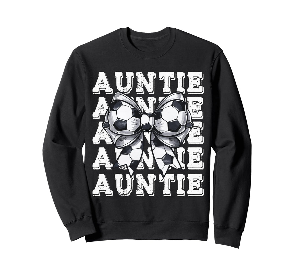 Coquette Soccer Auntie Matching Sweatshirt - Graphic Print for Adults - T-Shirt, Sweatshirt, Hoodie