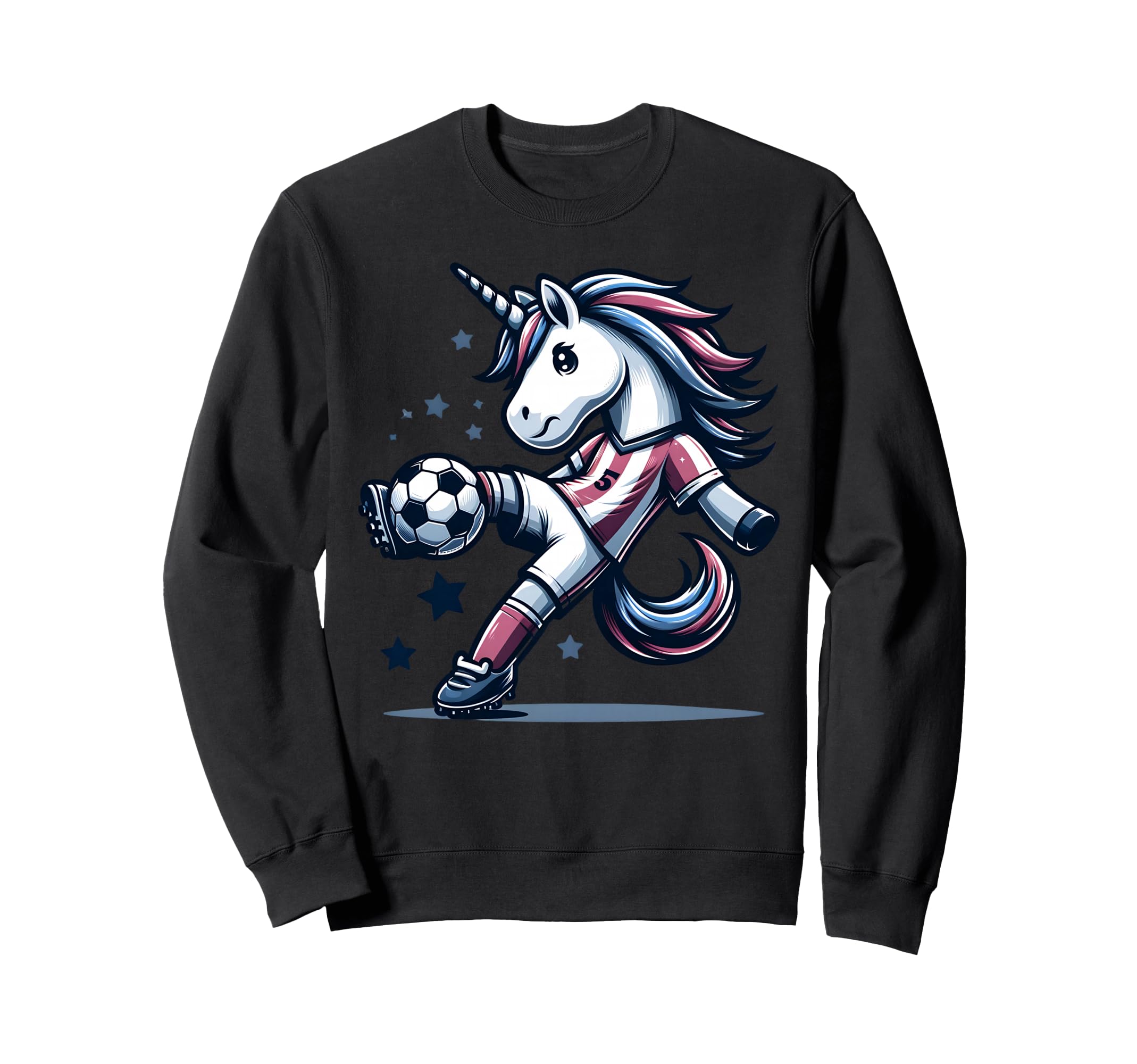 Footballer Unicorn Fans Soccer Team Sweatshirt - Aesthetic Graphic Unisex - T-Shirt, Sweatshirt, Hoodie