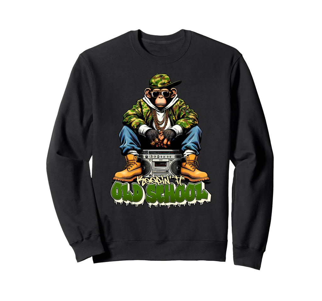 Keeping It Old School Hip Hop Sweatshirt - Casual Everyday Wear for Adults - T-Shirt, Sweatshirt, Hoodie