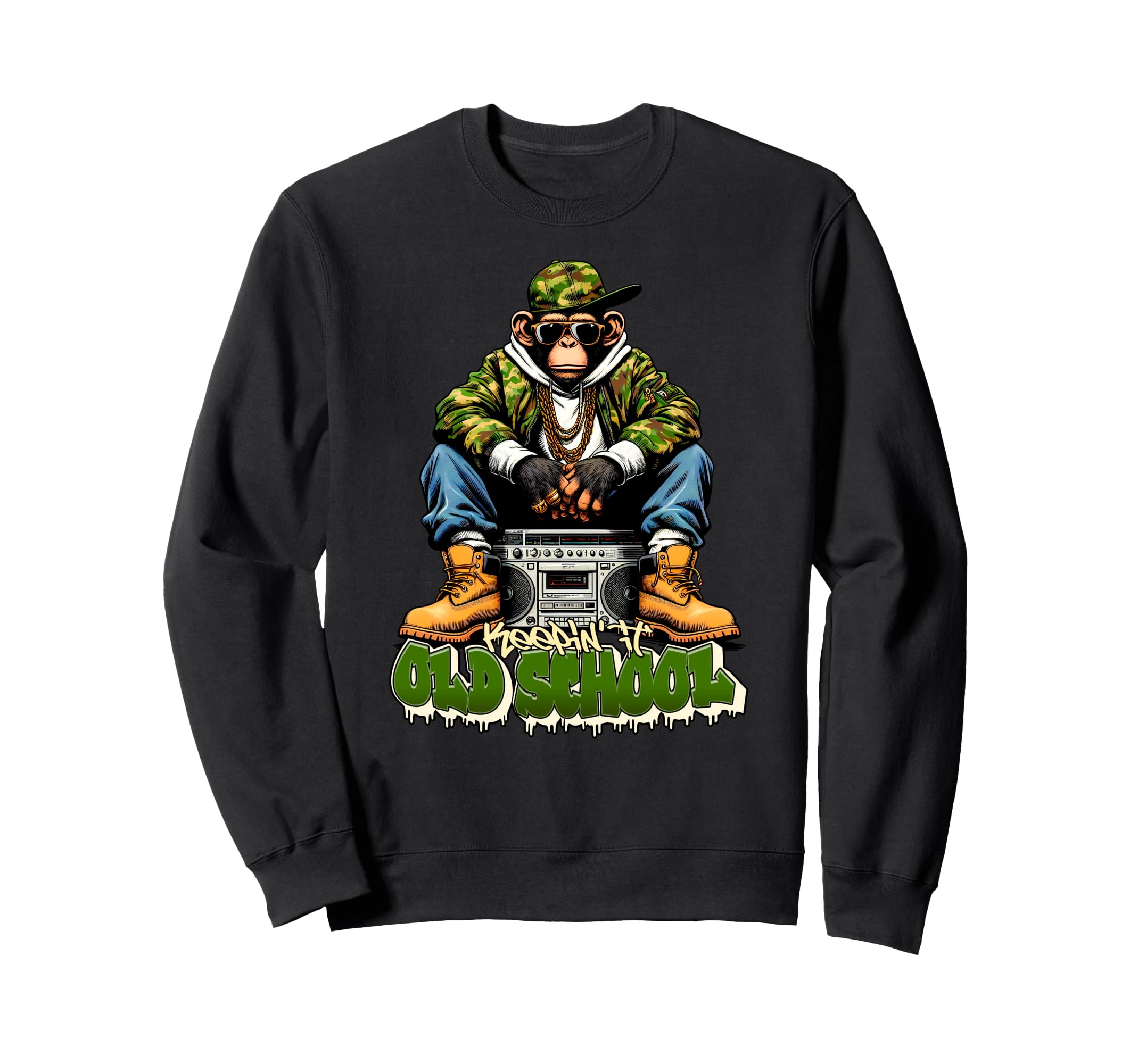 Keeping It Old School Hip Hop Sweatshirt - Casual Everyday Wear for Adults - T-Shirt, Sweatshirt, Hoodie