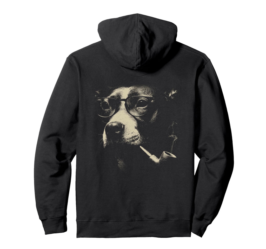 Pitbull Smoking Pipe Sunglasses Grunge Meme Hoodie - Unique Graphic Unisex - T-Shirt, Sweatshirt, Hoodie