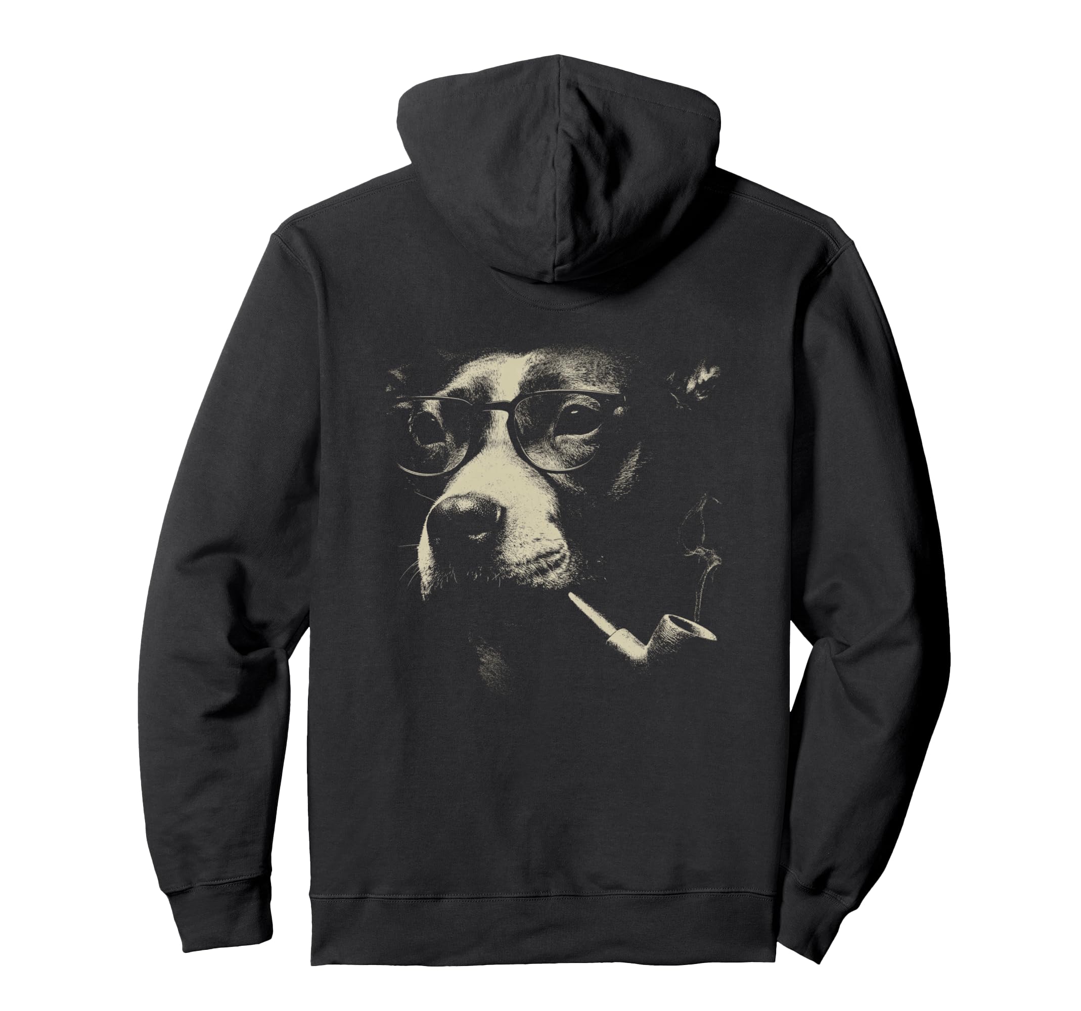 Pitbull Smoking Pipe Sunglasses Grunge Meme Hoodie - Unique Graphic Unisex - T-Shirt, Sweatshirt, Hoodie