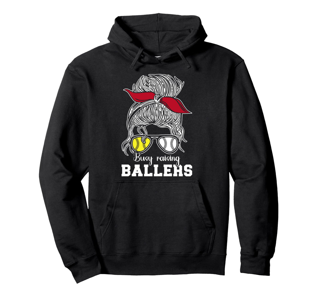 Busy Raising Ballers Baseball Hoodie - Aesthetic Graphic Men Women - T-Shirt, Sweatshirt, Hoodie