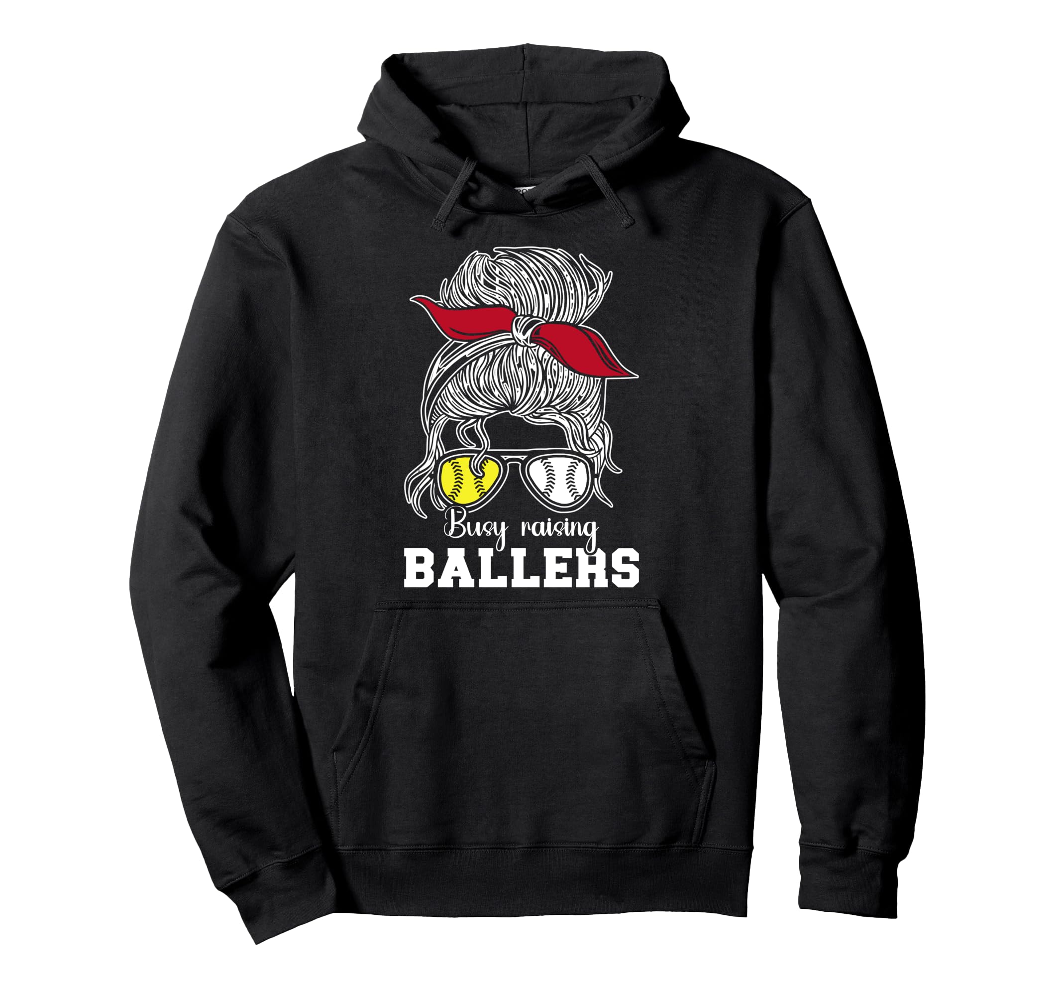 Busy Raising Ballers Baseball Hoodie - Aesthetic Graphic Men Women - T-Shirt, Sweatshirt, Hoodie