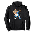 Guatemala Flag Dabbing Dog Football Hoodie - Graphic Print for Adults - T-Shirt, Sweatshirt, Hoodie