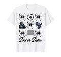 Soccer Sister Bow Soccer Mom Mommy T-Shirt - Minimalist Print Men Women - T-Shirt, Sweatshirt, Hoodie