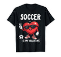 Soccer Heart Cartoon Valentines Day T-Shirt - Fun Novelty Design Men Women - T-Shirt, Sweatshirt, Hoodie
