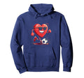Heart Soccer Hoodie - Aesthetic Graphic Unisex - T-Shirt, Sweatshirt, Hoodie
