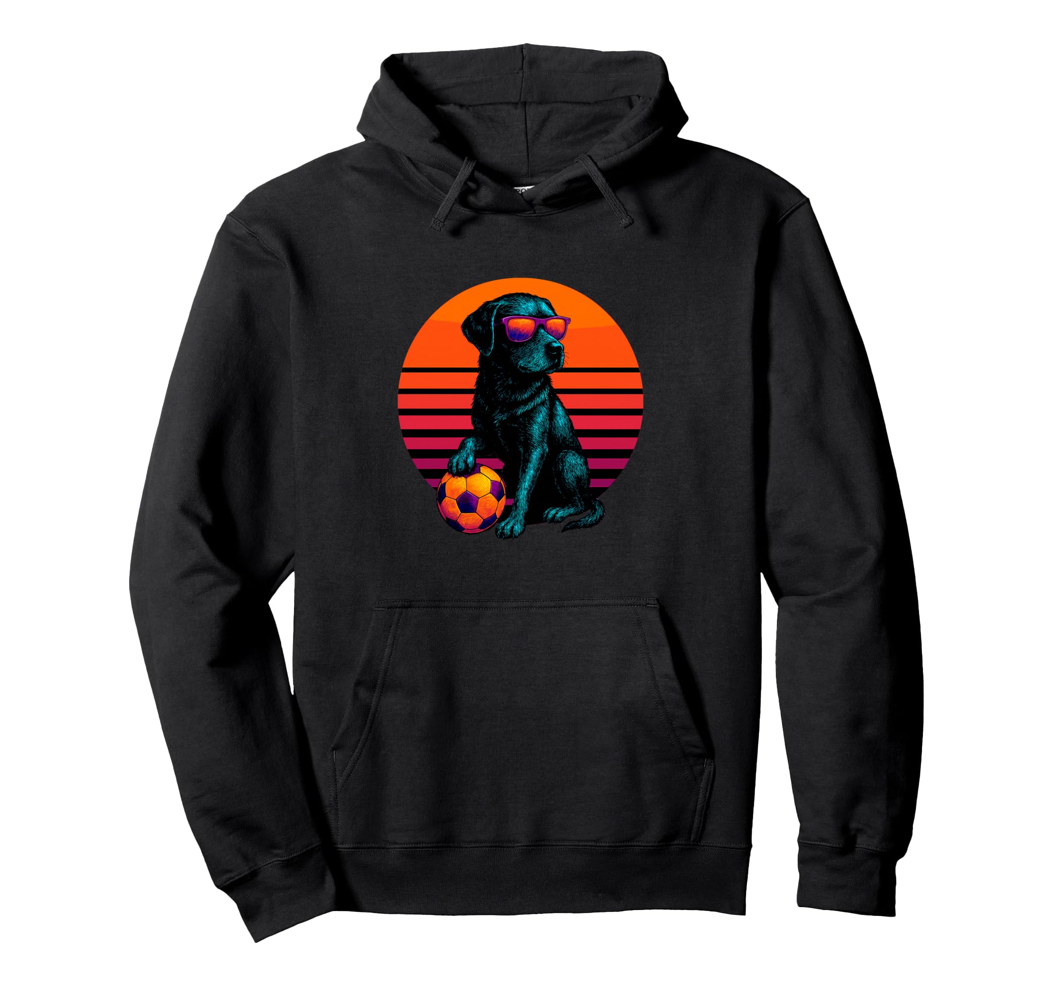 Dog Playing Soccer Soccer Player Hoodie - Fun Novelty Design Men Women - T-Shirt, Sweatshirt, Hoodie