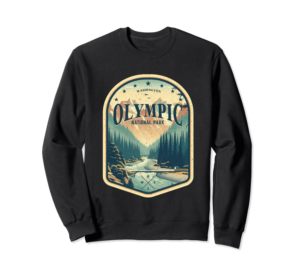 Olympic National Park Compass And Sweatshirt - Aesthetic Graphic Unisex - T-Shirt, Sweatshirt, Hoodie