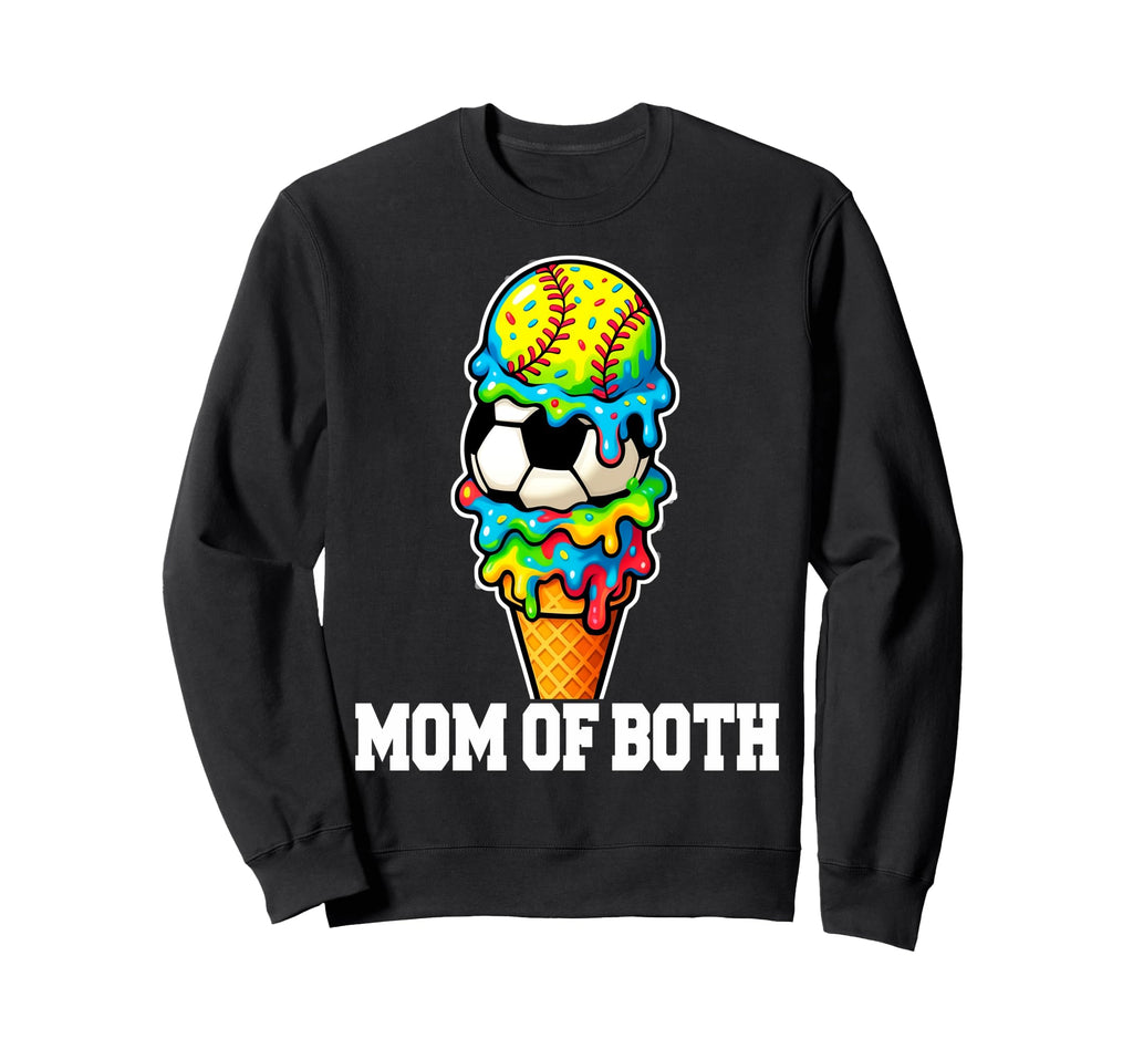 Softball Soccer Mom Ice Cream Drip Sweatshirt - Trendy Graphic Unisex - T-Shirt, Sweatshirt, Hoodie