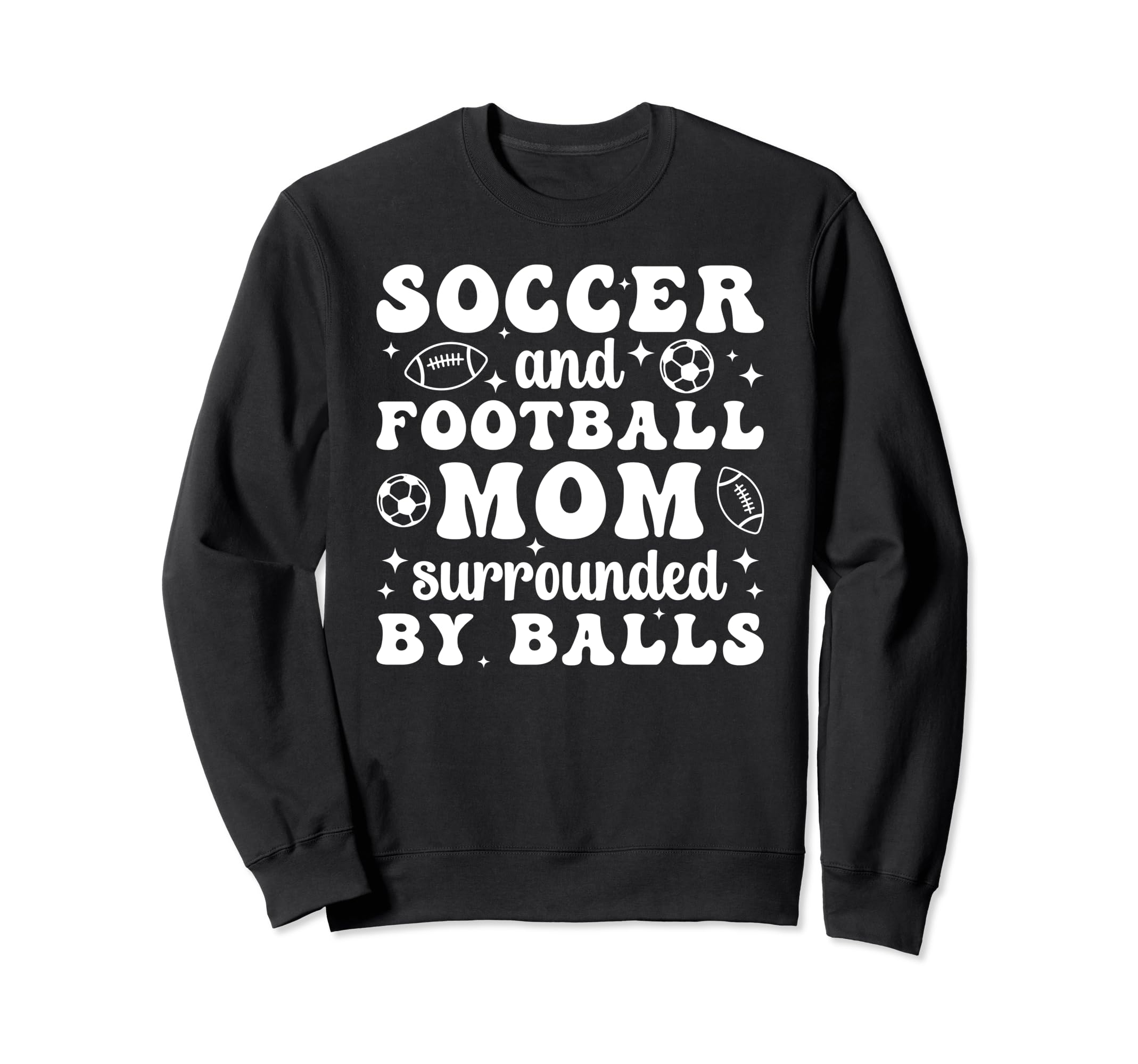 Soccer And Football Mom Funny Sweatshirt - Minimalist Print for Adults - T-Shirt, Sweatshirt, Hoodie