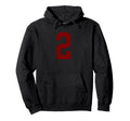 Distressed Maroon Number 2 Jersey Hoodie - Streetwear Style Men Women - T-Shirt, Sweatshirt, Hoodie