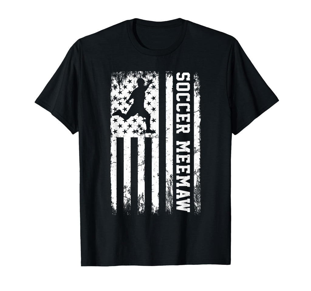 Soccer Meemaw Usa American Flag T-Shirt - Fun Novelty Design Unisex - T-Shirt, Sweatshirt, Hoodie
