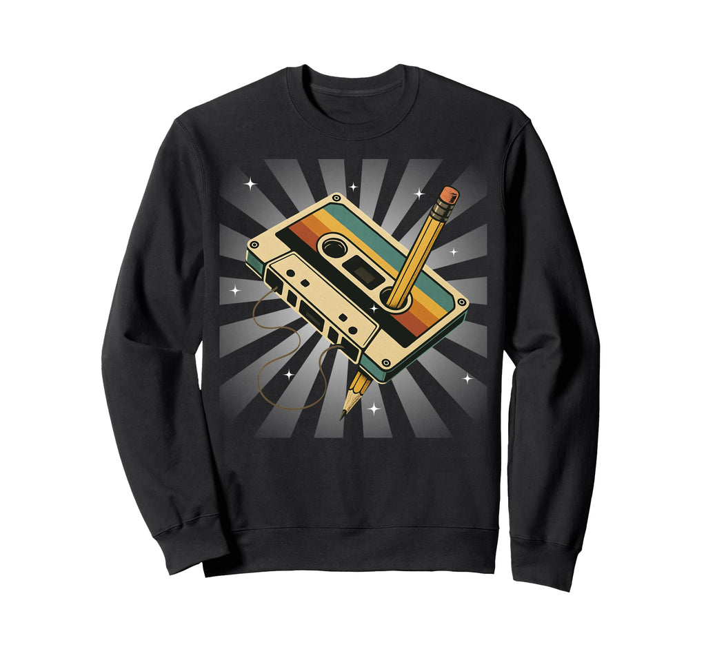 90S 80S Music Nostalgic Cassette Tape Sweatshirt - Unique Graphic Unisex - T-Shirt, Sweatshirt, Hoodie