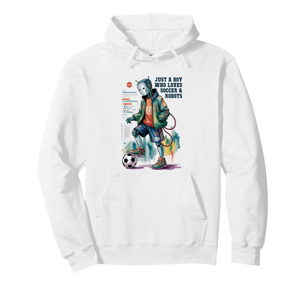 Just Who Loves Soccer Robots Anime Hoodie - Minimalist Print Men Women - T-Shirt, Sweatshirt, Hoodie