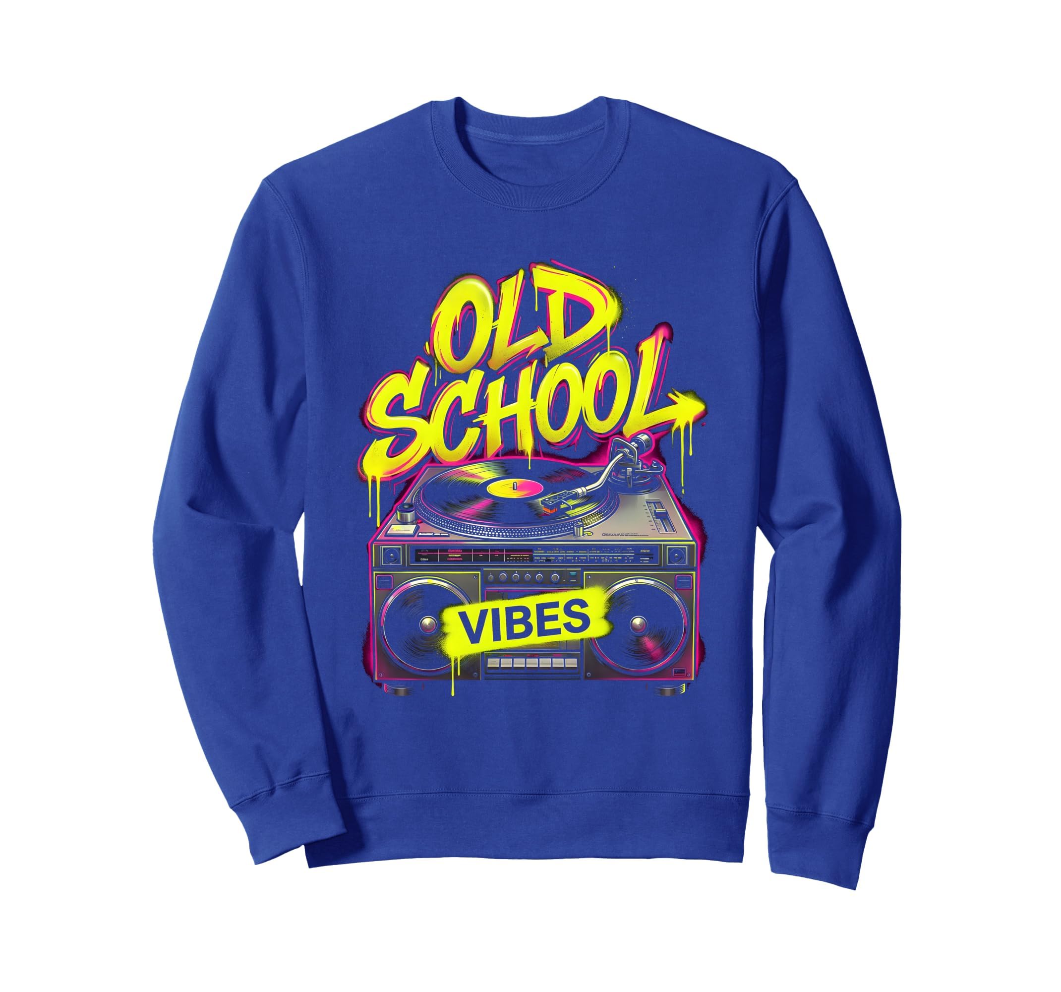 Old School Vibes Hip Hop Sweatshirt - Unique Graphic for Adults - T-Shirt, Sweatshirt, Hoodie