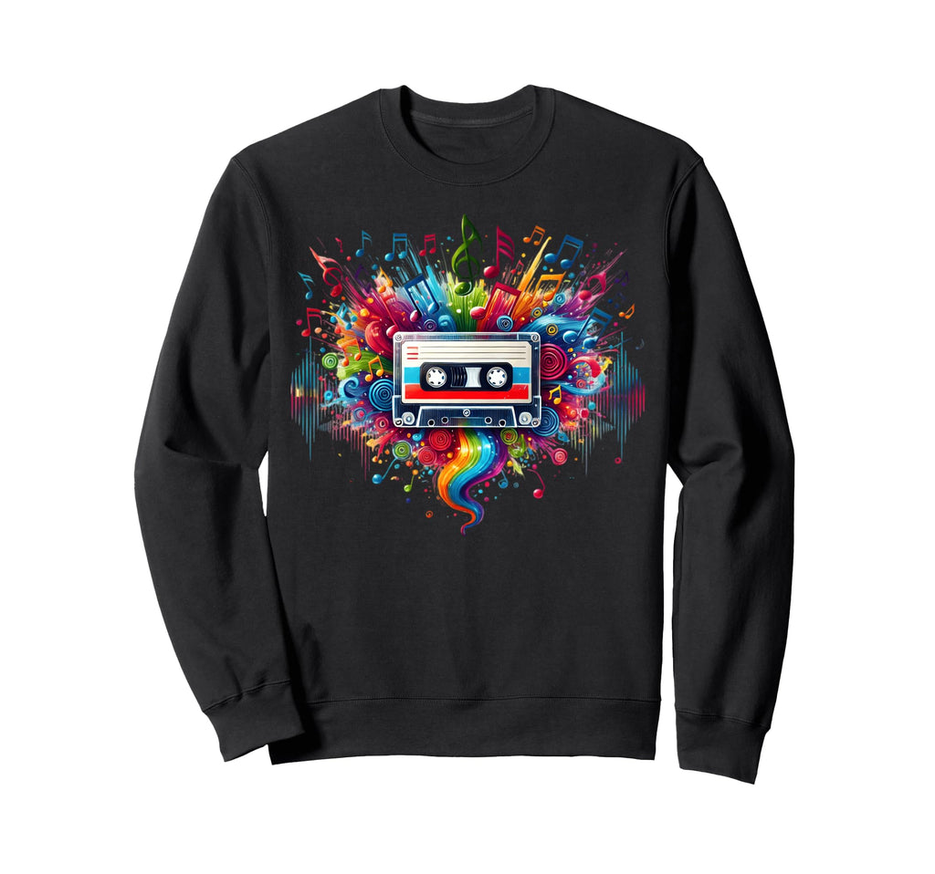 Cassette Hip Hop Music Party Sweatshirt - Aesthetic Graphic Men Women - T-Shirt, Sweatshirt, Hoodie