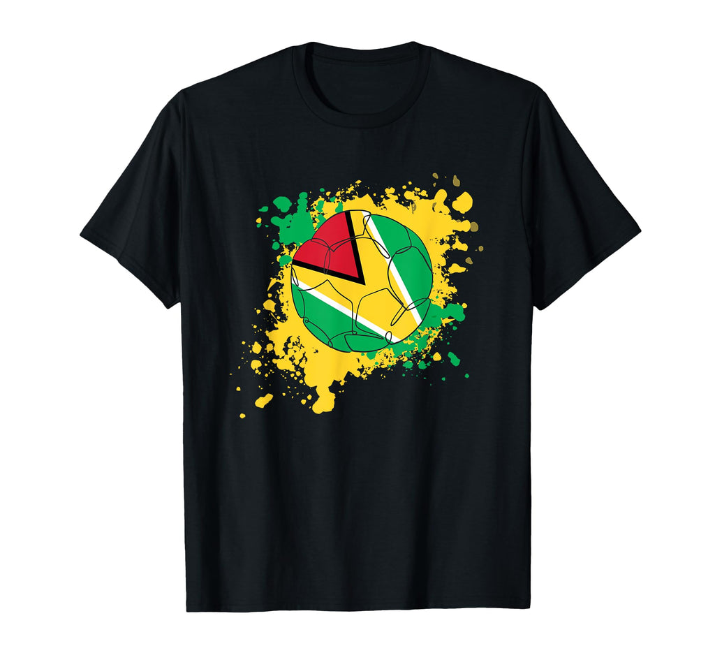 Soccer Ball Flag Guyana T-Shirt - Aesthetic Graphic Unisex - T-Shirt, Sweatshirt, Hoodie