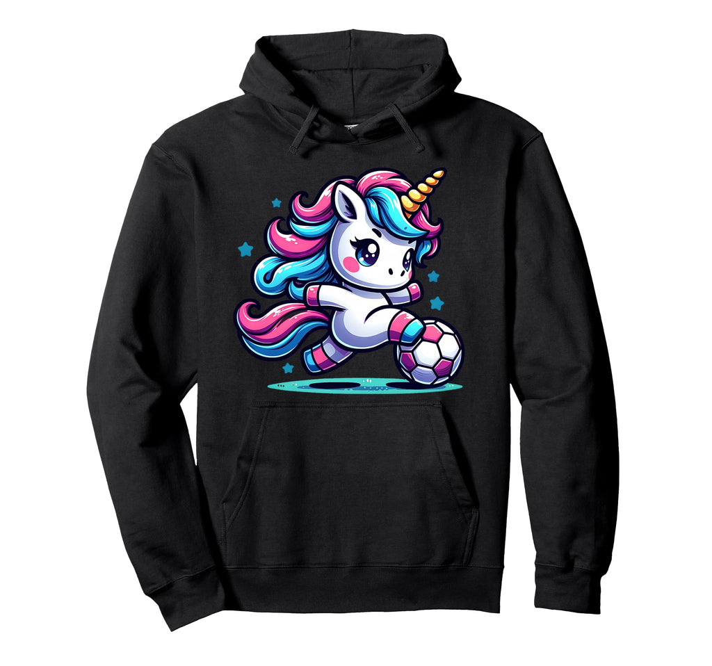 Footballer Unicorn Fans Soccer Team Hoodie - Novelty Apparel for Adults - T-Shirt, Sweatshirt, Hoodie