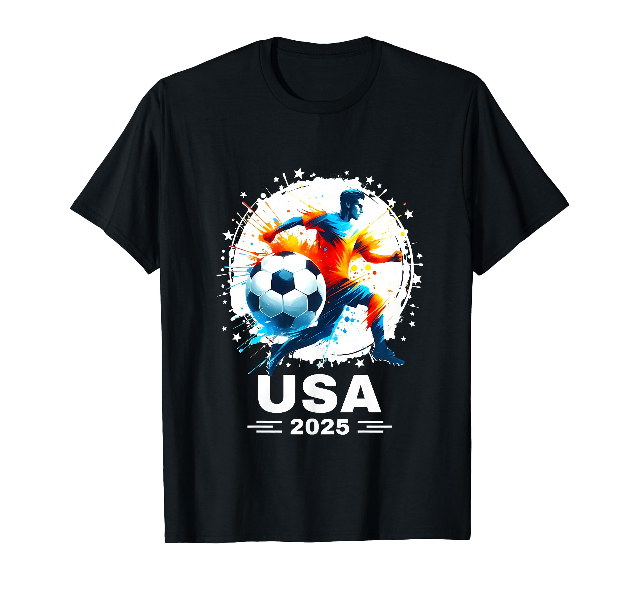 Soccer Ball Soccer Ball Flag 2025 T-Shirt - Casual Everyday Wear Unisex - T-Shirt, Sweatshirt, Hoodie