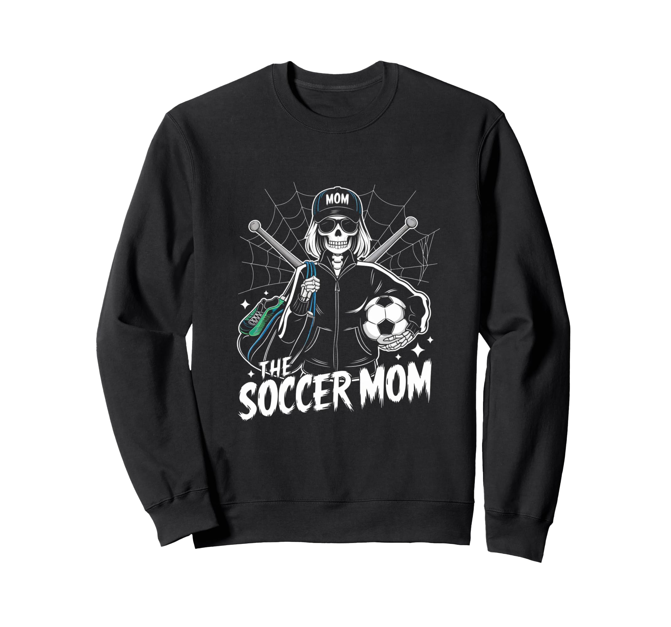 Soccer Mom Skeletton Halloween Sweatshirt - Unique Graphic Men Women - T-Shirt, Sweatshirt, Hoodie