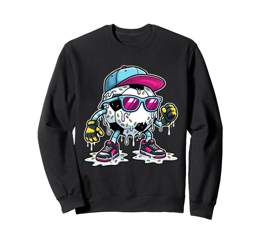 Soccer Ball Melting Ice Cream Drip Sweatshirt - Custom Art Print Unisex - T-Shirt, Sweatshirt, Hoodie