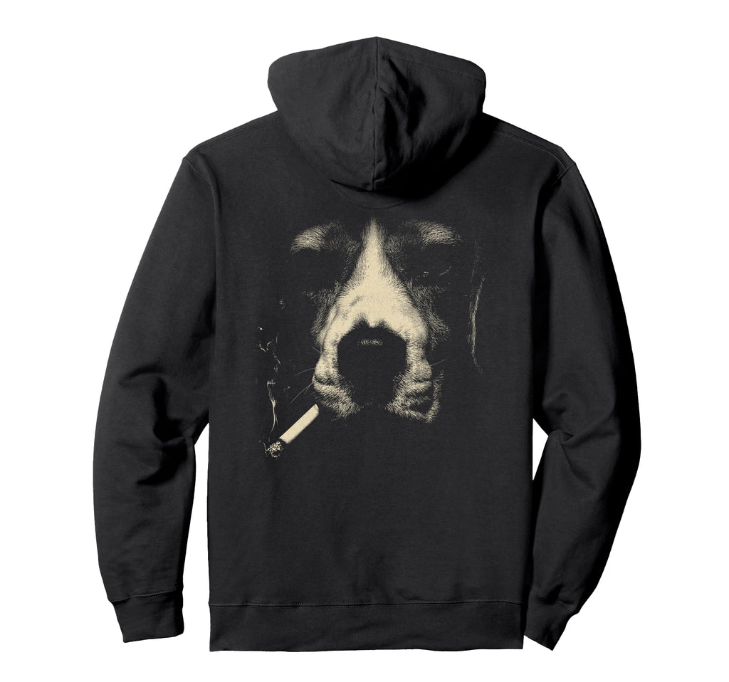 Beagle Smoking Cigarette Grunge Meme Hoodie - Novelty Apparel for Adults - T-Shirt, Sweatshirt, Hoodie