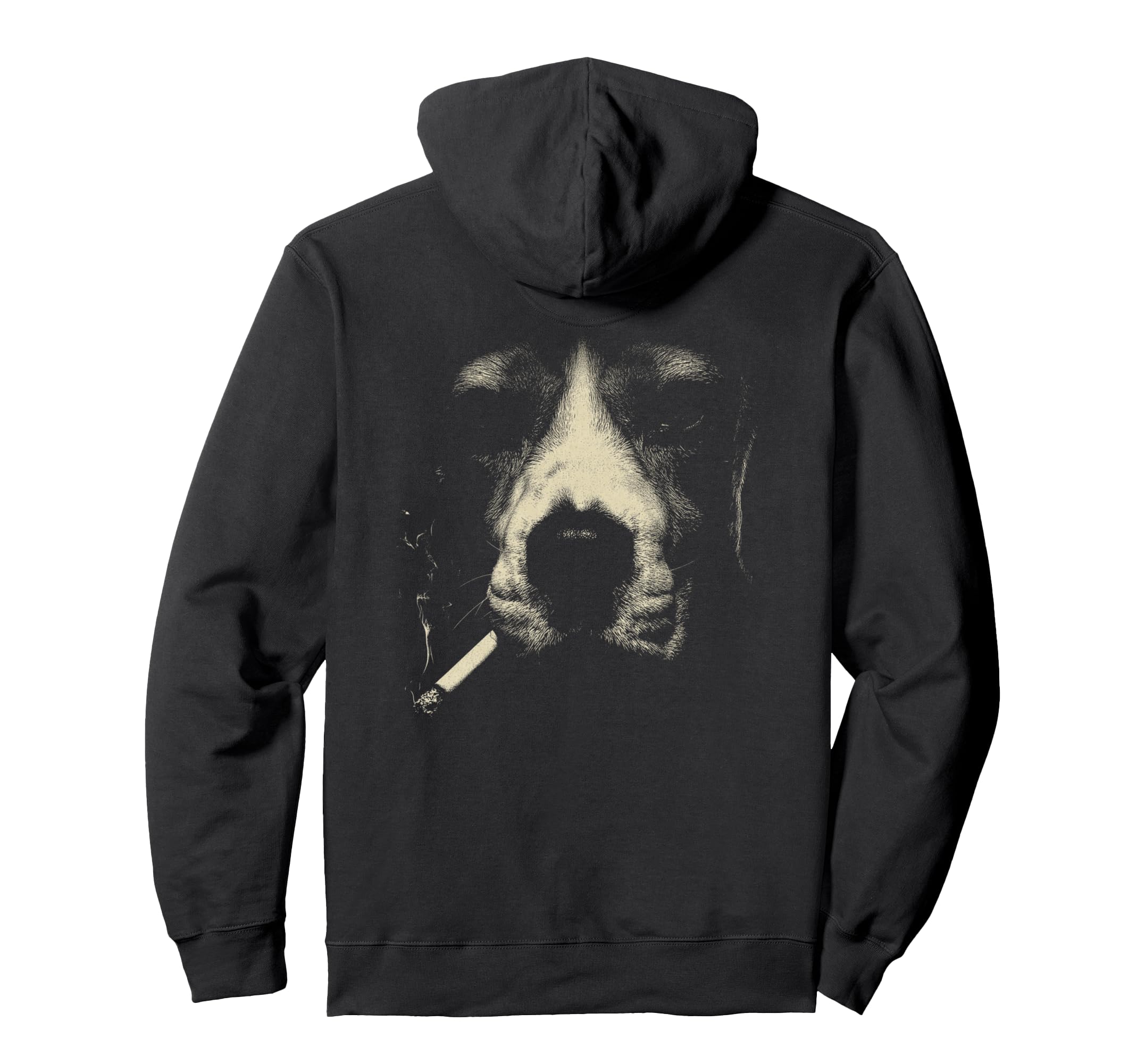 Beagle Smoking Cigarette Grunge Meme Hoodie - Novelty Apparel for Adults - T-Shirt, Sweatshirt, Hoodie