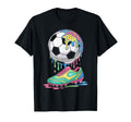 Soccer Ball Drip Ice Cream Drip T-Shirt - Aesthetic Graphic for Adults - T-Shirt, Sweatshirt, Hoodie