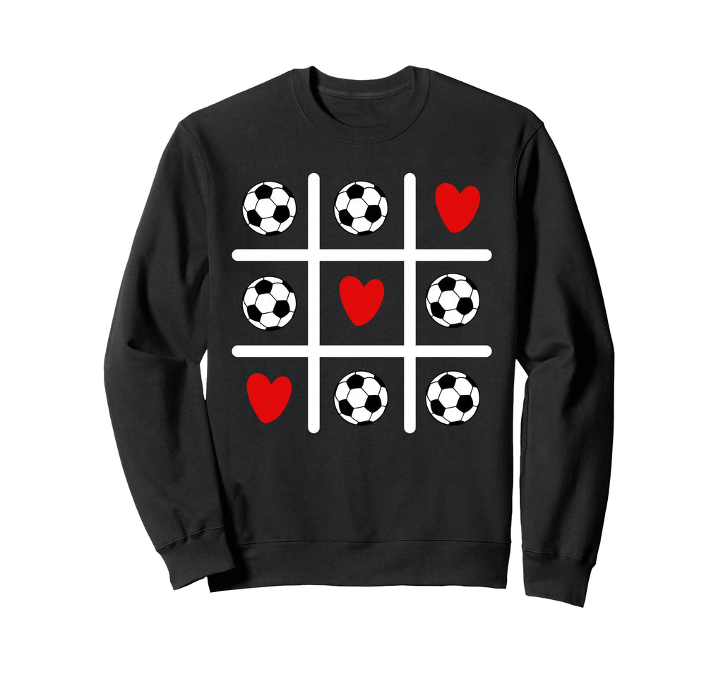 Valentine Soccer Love Heart Sweatshirt - Custom Art Print for Adults - T-Shirt, Sweatshirt, Hoodie