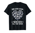100 Days School Soccer Heart Love T-Shirt - Streetwear Style for Adults - T-Shirt, Sweatshirt, Hoodie