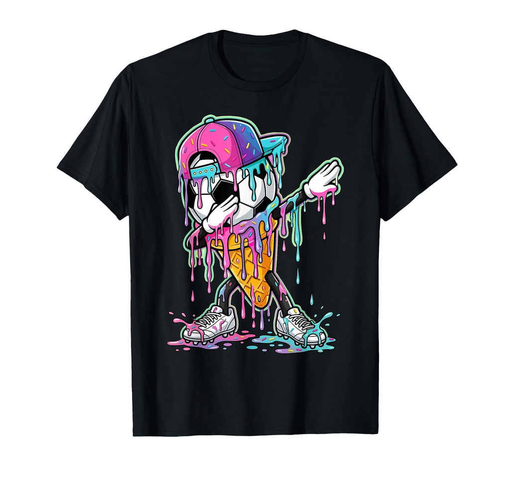 Funny Soccer Ball Dabbing Drip Ice T-Shirt - Novelty Apparel for Adults - T-Shirt, Sweatshirt, Hoodie