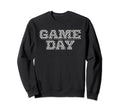 Game Day Soccer Pattern Black Sports Sweatshirt - Trendy Graphic Men Women - T-Shirt, Sweatshirt, Hoodie