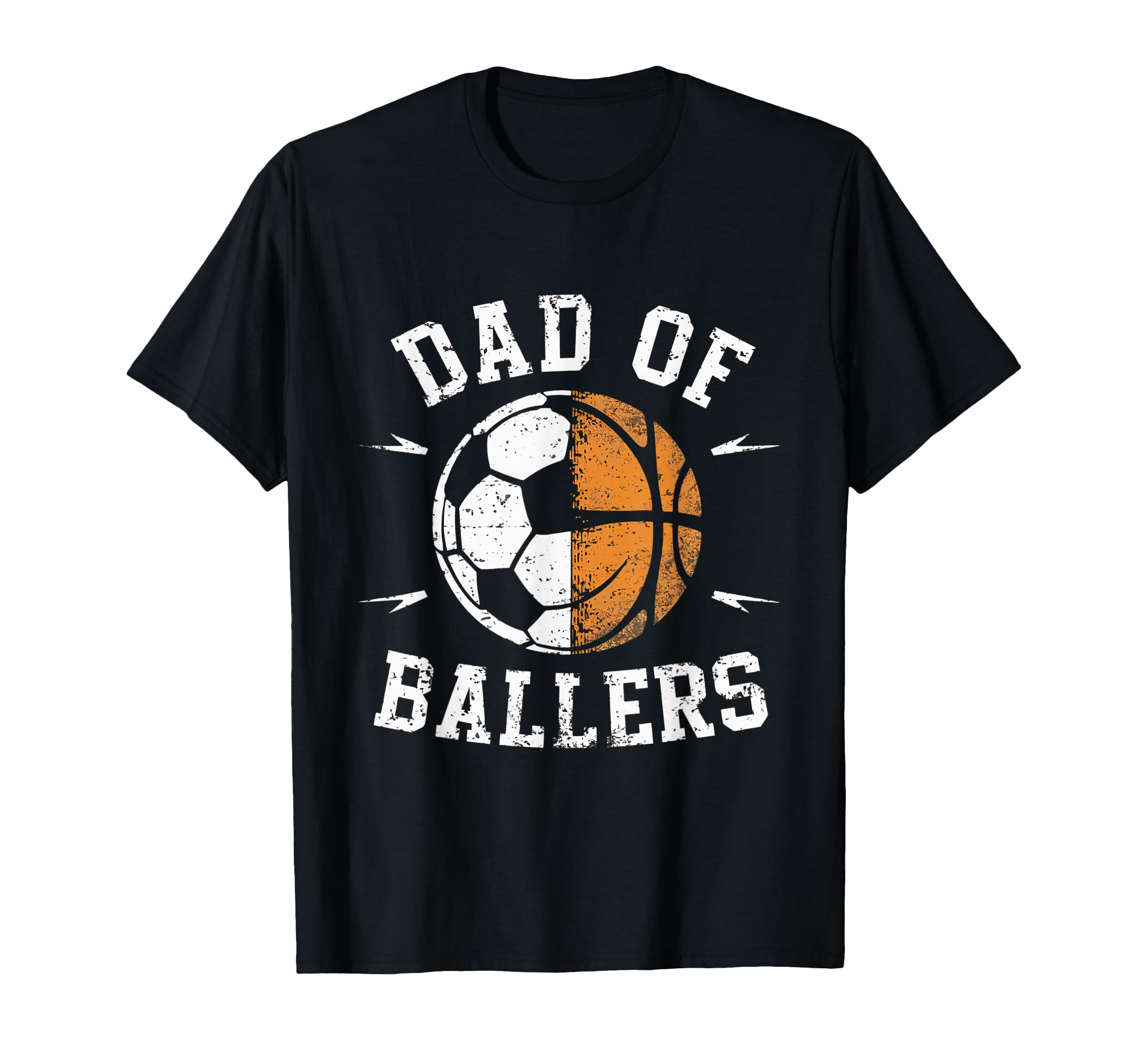 Dad Ballers Basketball Soccer Ball T-Shirt - Aesthetic Graphic for Adults - T-Shirt, Sweatshirt, Hoodie