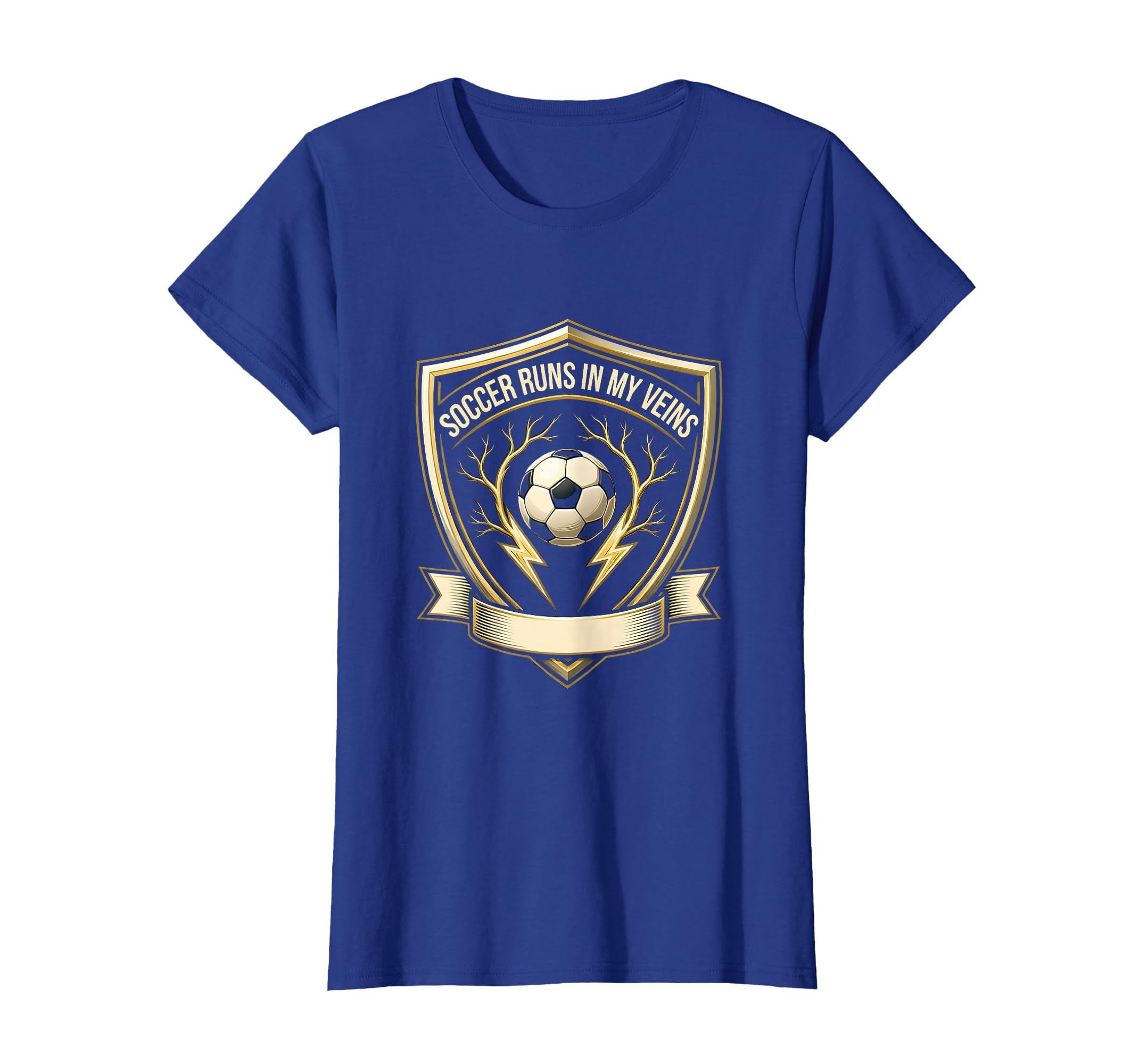 Soccer Runs My Veins Passionate Fan T-Shirt - Fun Novelty Design Unisex - T-Shirt, Sweatshirt, Hoodie