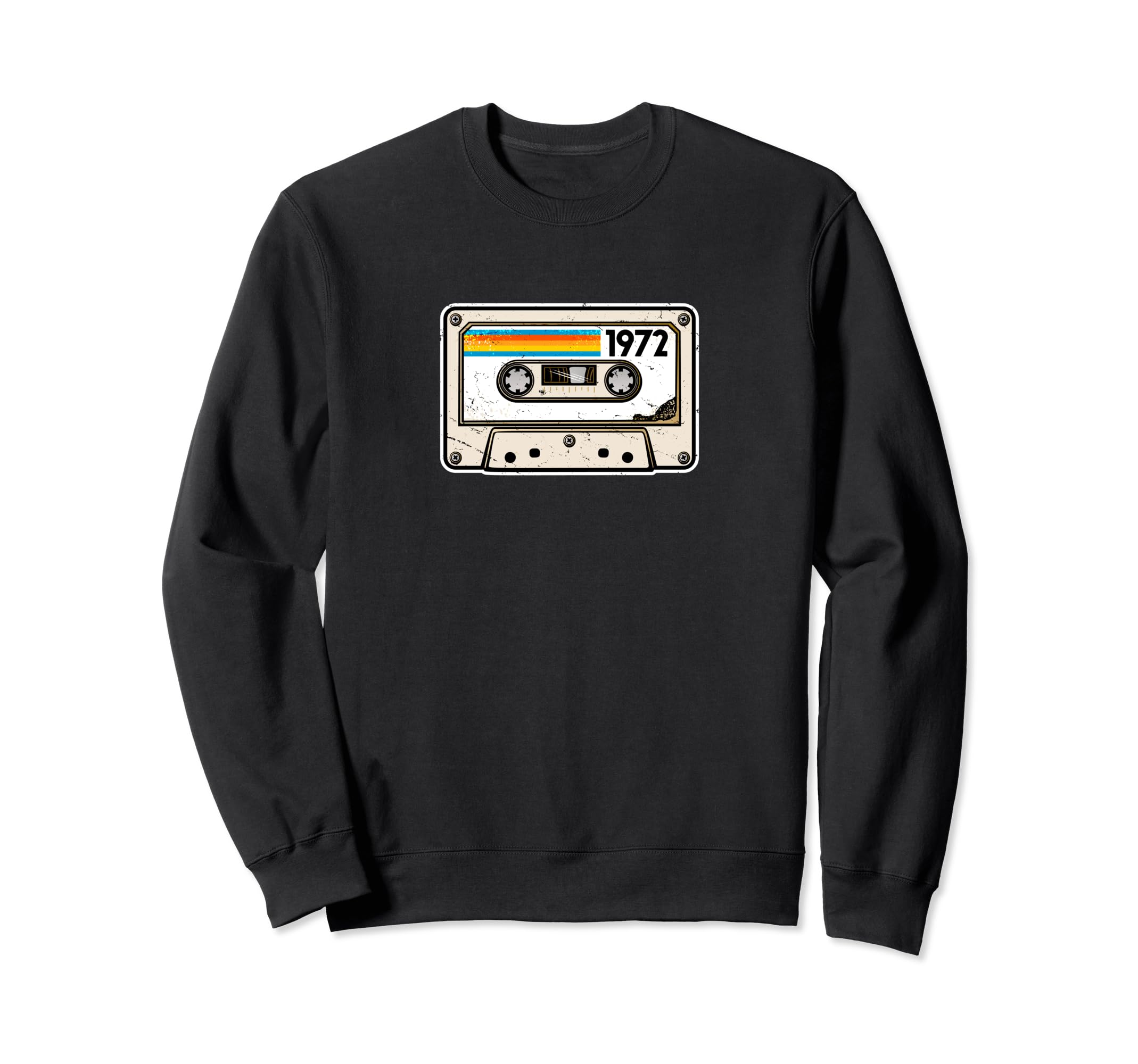 1972 Mixtape Distressed Sweatshirt - Casual Everyday Wear for Adults - T-Shirt, Sweatshirt, Hoodie