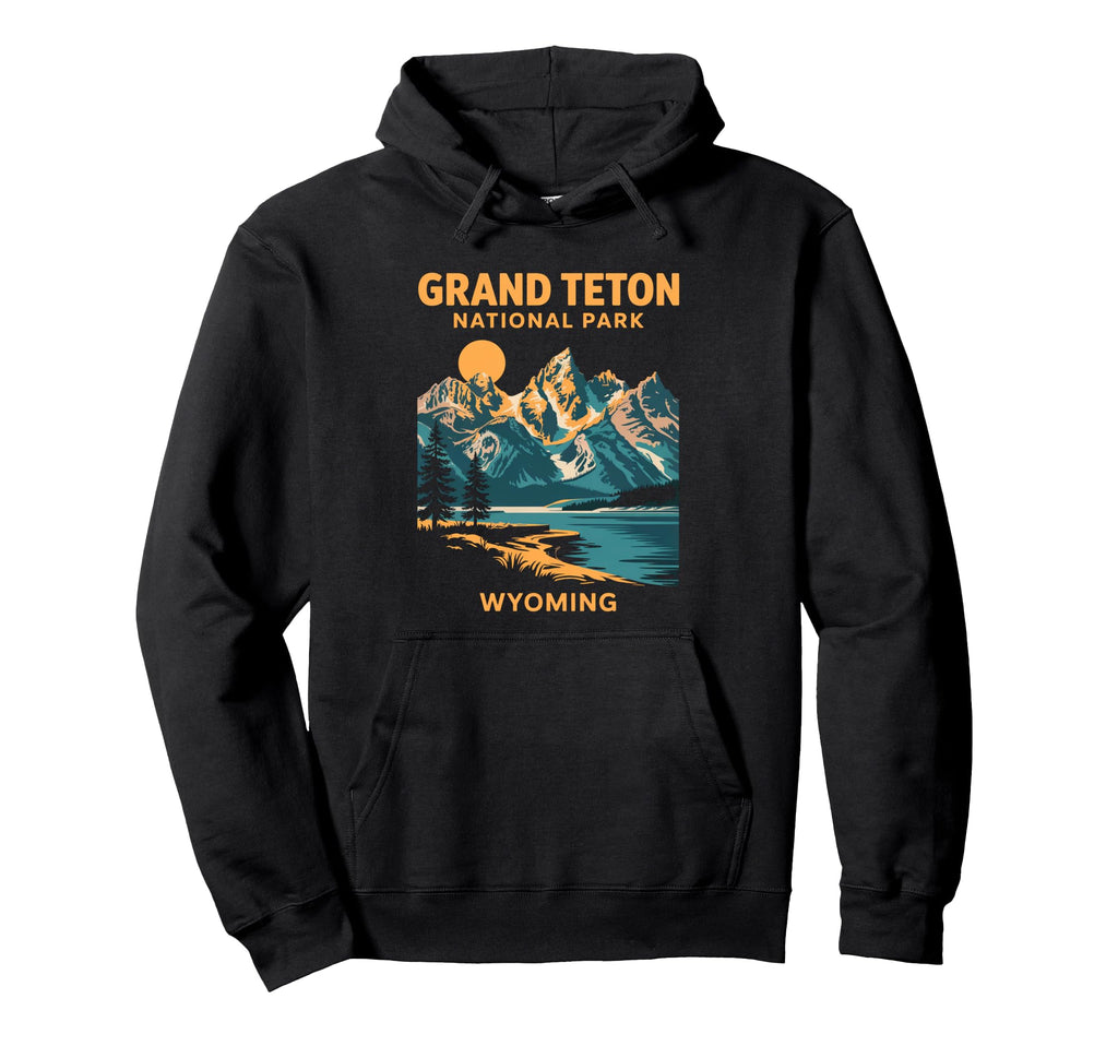 Grand Teton National Park Wyoming Hoodie - Custom Art Print for Adults - T-Shirt, Sweatshirt, Hoodie